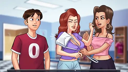 Summertime saga - extra classes are helping big beautifully boobs