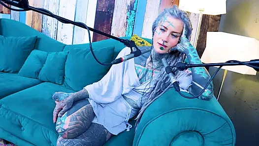I talk about S - Shame - ASMR podcast SFW talking goth skinny girl dreadlocks tattoo model inked girl