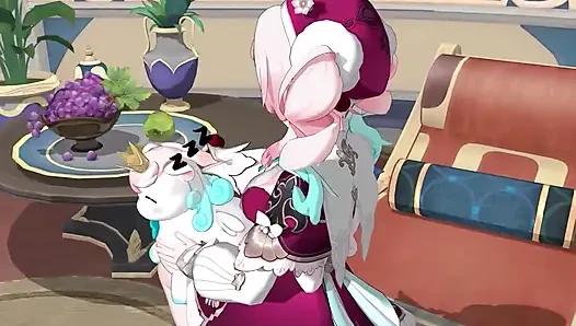 Honkai star rail - seks penuh gairah hyacine x caelus - animasi hentai 3d