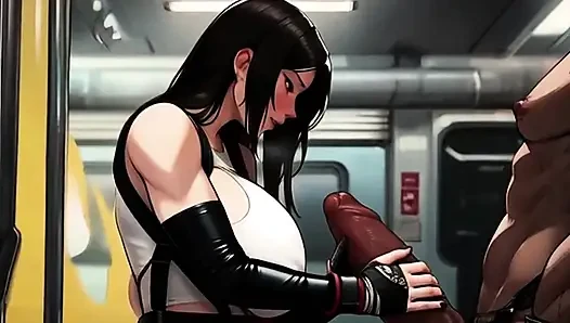 Tifa's Titties Demand Attention On The Midgar Train