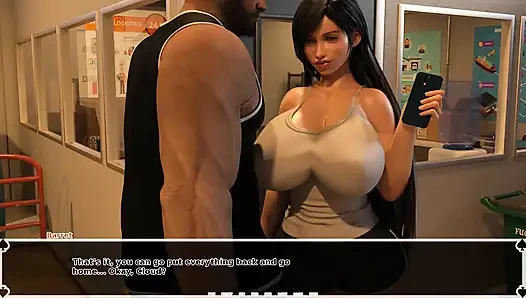 Tifa'nın karanlık cenneti: adam kız arkadaşının büyük zenci yarağını yalayıp yüzüne boşalmasının porno videosunu izliyor ep.20