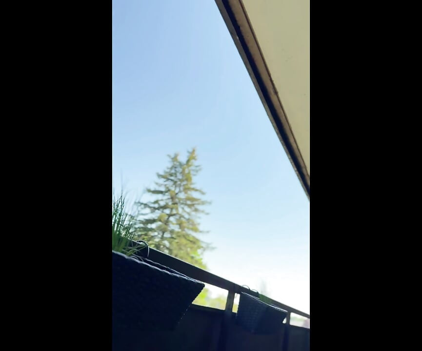 Balcony wank paranoia cum as lube plus slowmo bonus