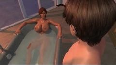 Verdomme ... stiefmoeder zit in de badkuip?!?