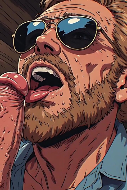 Hunks Sucking in Aviators Art