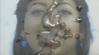 Gmanエジプト出身のセクシーな痴女nermeenの顔に射精（トリビュート）