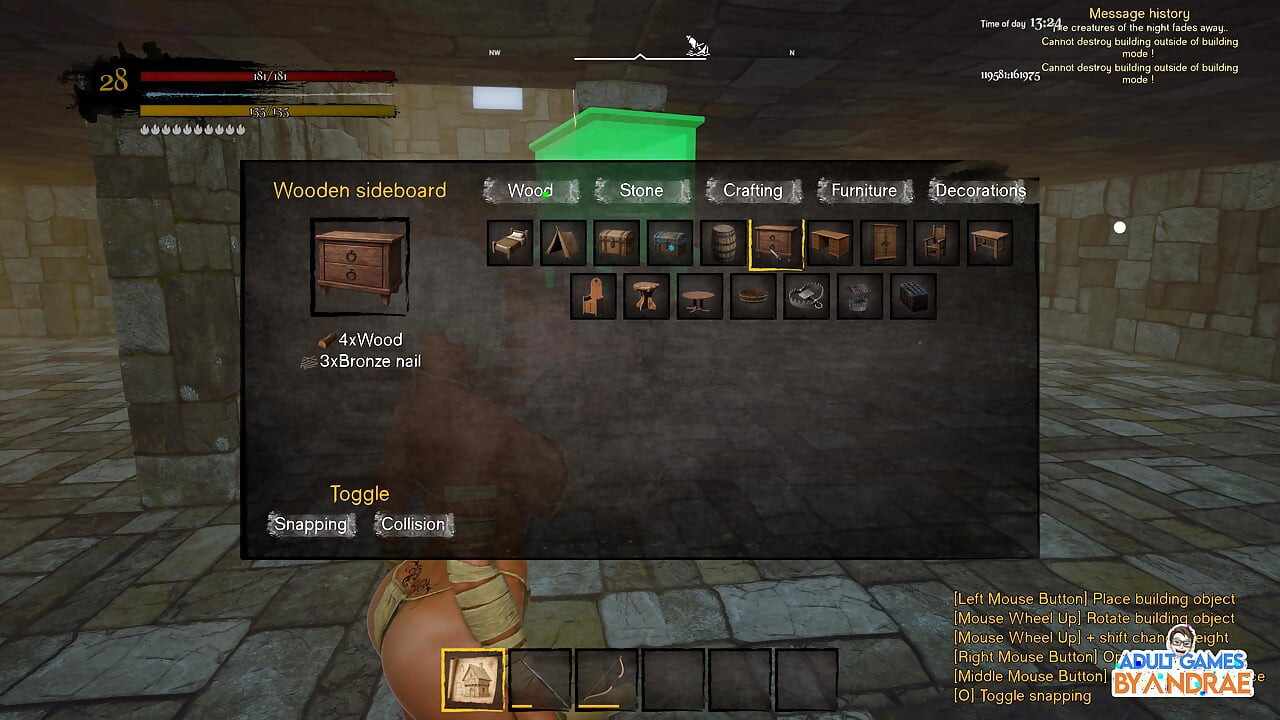 EP7: Construirea casa de piatră Bucătărie, pat și baie în Wicked Island (joc)