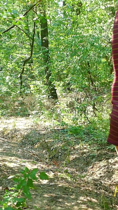 Changing wet clothes outdoor and desperate to pee
