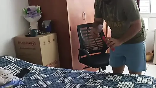 My MILF stepsister teaches me how to masturbate. Spanish porn.