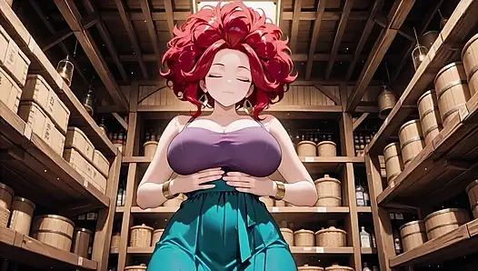 Kızıl saçlı mor iç çamaşırlı büyük memeli süpermarket ahegao çökene kadar dolu