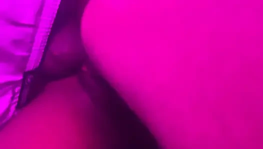 Hot petite Ebony teen creamy pussy getting  blacked by bbc cock couldn’t resist fiddling clit when she came out the shower  POV