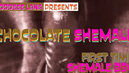 AUDIO ONLY - Chocolate shemale first time BBC for the fat small cocked sissy
