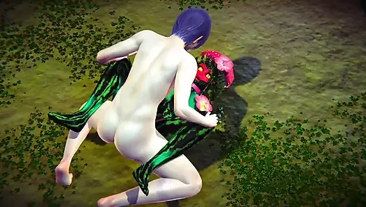 Fucking a Watermelon in the Park : Hentai Monster Girl