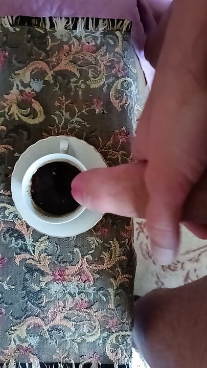 Cum in coffee