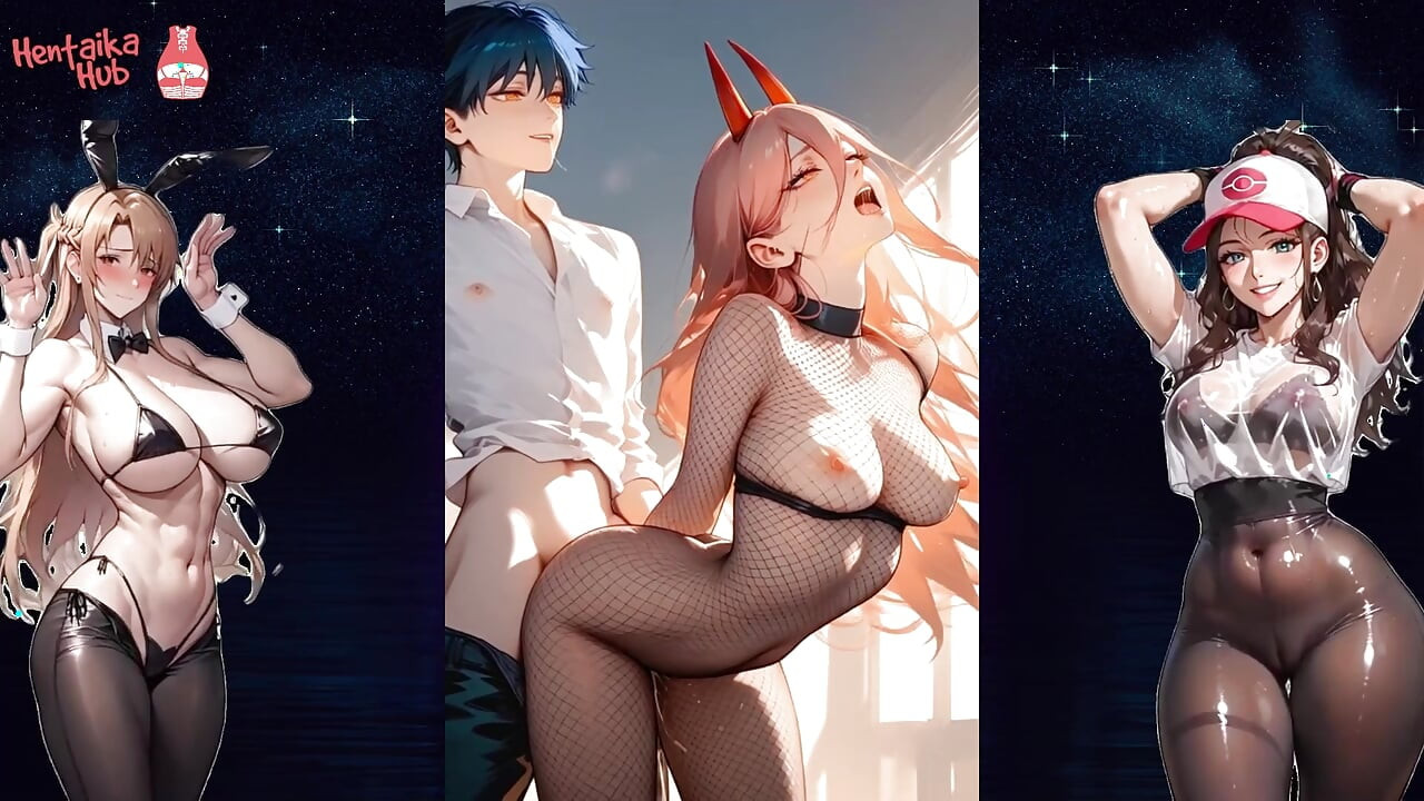 Hentai 2D mit sexy schlampen power. Er ist bereit, jeden zu ficken, jederzeit, anstatt zu arbeiten.