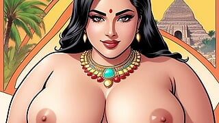 KI erzeugte unzensierte Bilder von sexy indischen dorffrauen