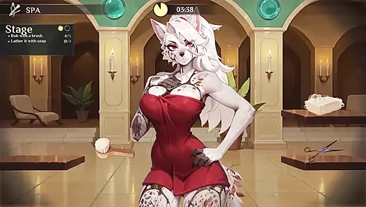 Big Boobs Furry Girl Shows Off Her Big Ass In Tight Shorts - Hotel Tales (Steam Game) - 3D Animated Hentai Game