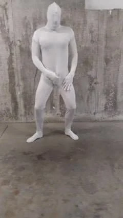 Jerking off in Zentai