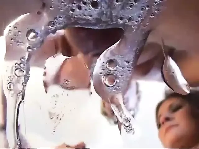 Two busty chicks fucking one dick