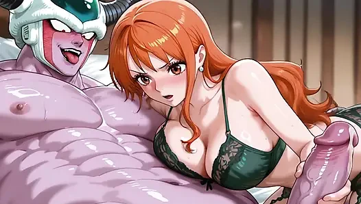 King Cold (DB) x Nami (OP)