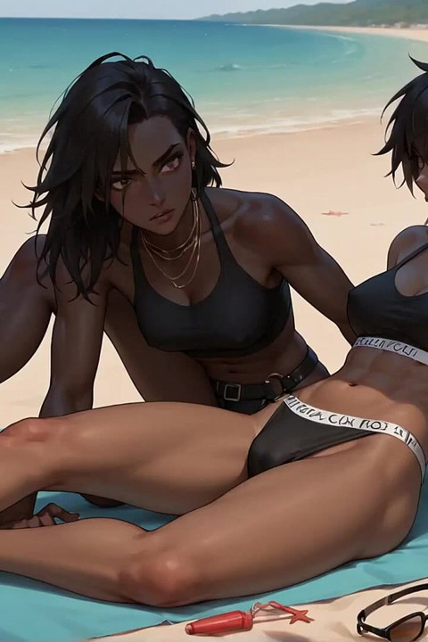 Orgía en la playa ¡Una ardiente reina oscura tiene bustos orgásmicos en arenas doradas en la mejor escena xxx!