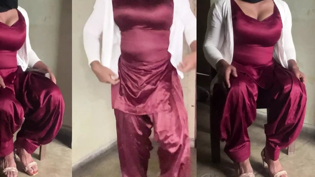 dressing satin silk salwar
