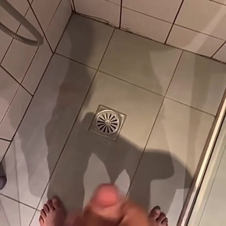 cumshot in the shower