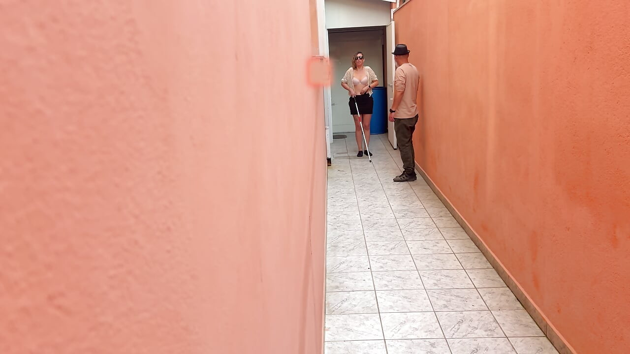 Playing freeze tag with the blind girl in the alley.