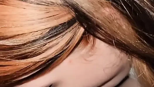 Cute babe gives my huge dick a hot blowjob in the car