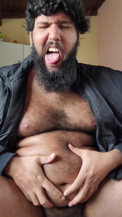 luksmen1gainer,  burps, jerkoff, cum shot, fat, beard, chubby | Clip 1