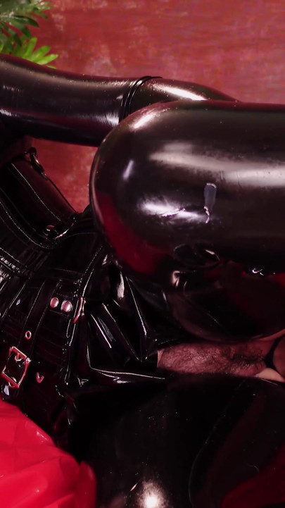 Epic moment from "Latex MILF loves to be stretches and fisted into pussy, hot shiny rubber curvy girl moans andhave orgasm "