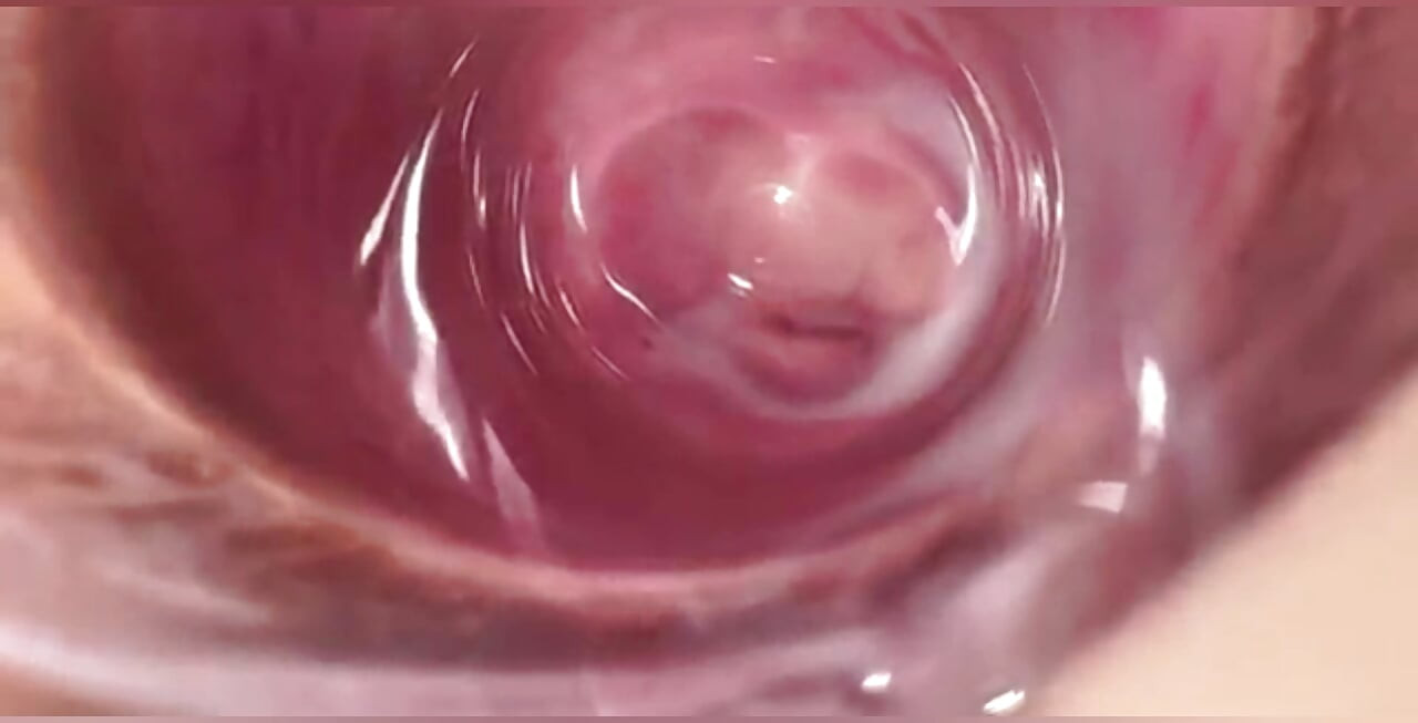 Camera in vagina, baarmoederhals pov, creampie