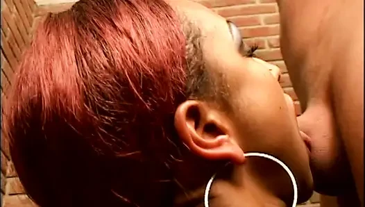 She Was Enjoying Sucking Three Big Hard Cock Before She Get Fucked