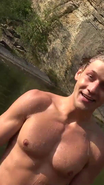 Sexy blonde athletic boy handjob | Clip 1