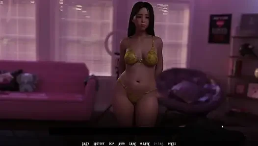 Japanese Stepsister Wearing Bikini And Rubbing Stepbro Cock