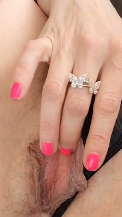 little piss slut with long labia fingers herself in a hot wetlook dress | Clip 1