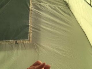 Quick wank in tent