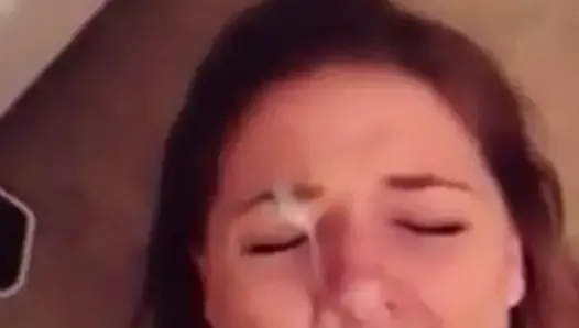 Pretty Little Cocksucker Gets A Phone Facial