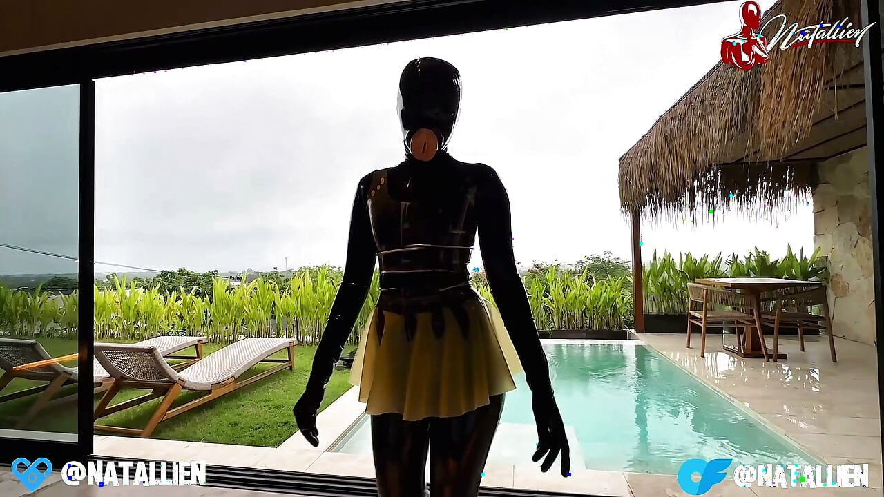 Latex Mistress Teases Her Sub, Sucks His Dick and Rides Him Hard