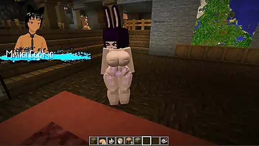 Minecraft Figura - Trying out some new models like this sexy Woman with bunny ears