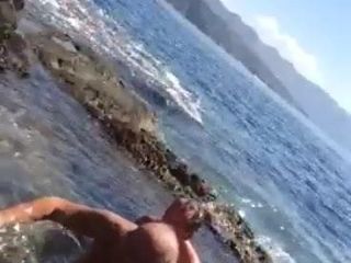 Old man  sex in the sea