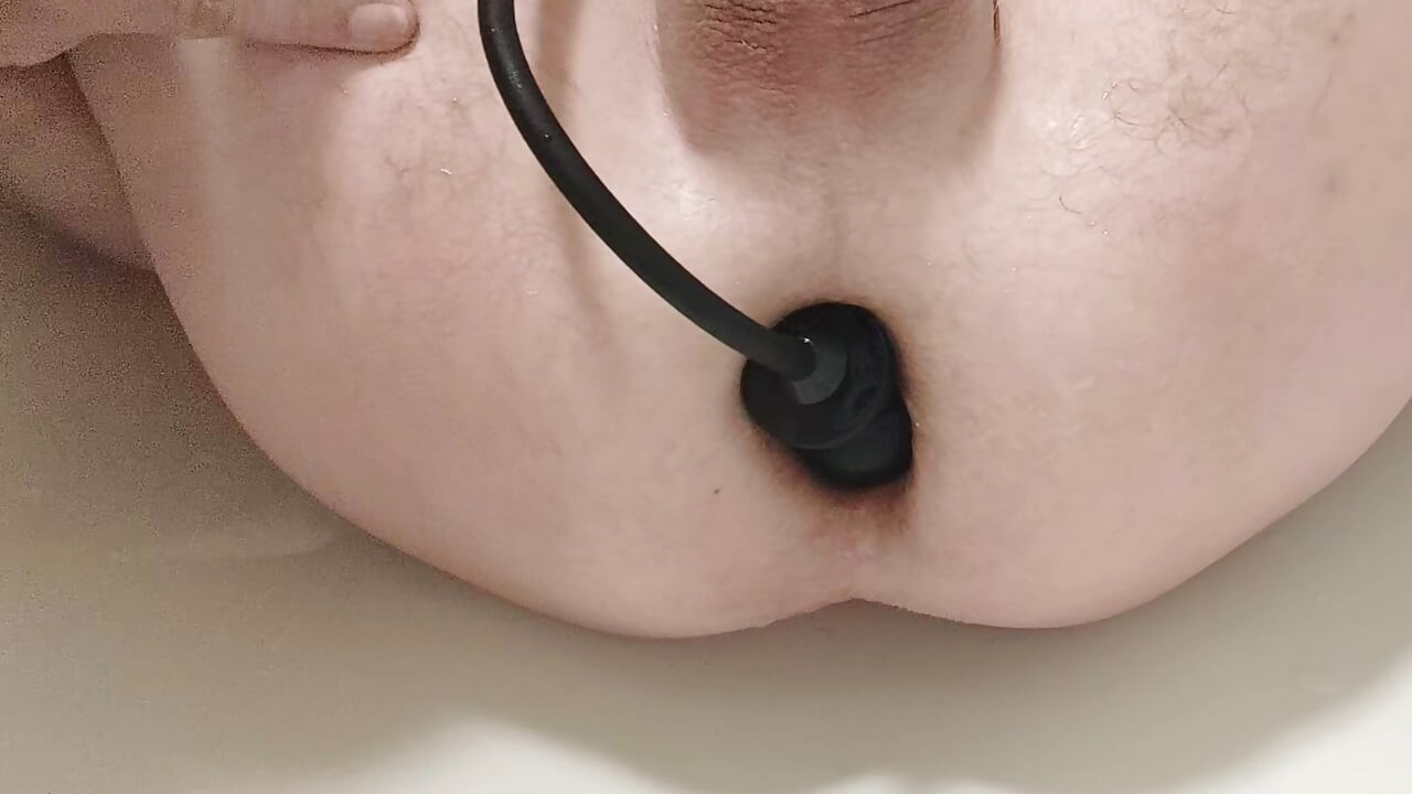 Inflatable maximum anal stretch close-up.