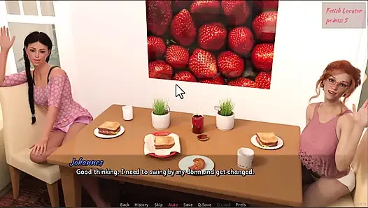 Fetiş bulucu #8 - Maria Sınıfta Johannes'e oral seks yaptı, Johannes akşam yemeği için bayanlarla çıktı