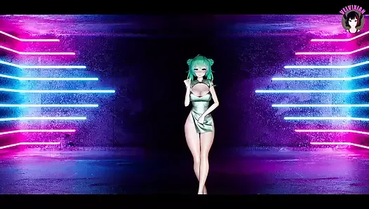 Sexy Miku In Hot Chinese Dress Dancing + Gradual Undressing (3D HENTAI)