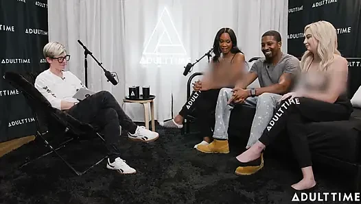 yıldızları 3'lü grup seksten sonra podcast! | Lexi Lore, Isiah Maxwell ve August Skye | Adult Time Podcast