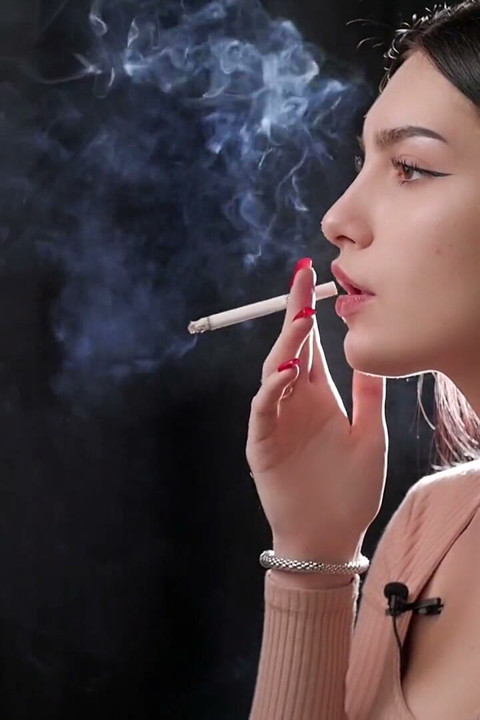 Amazing and Sexy Russian Babe Smoking Cigarette