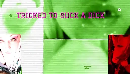 Tricks dich aus, um den schwanz ihrer transen-freundin zu lutschen