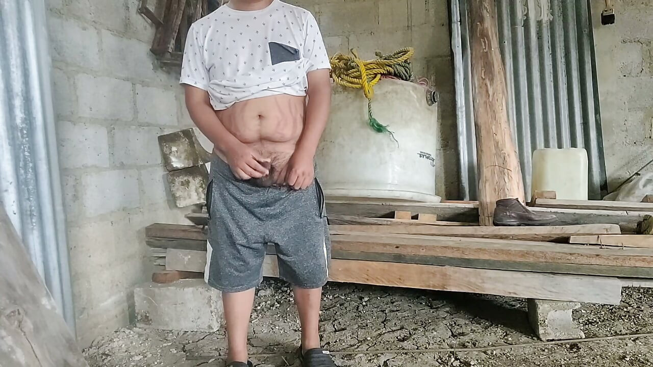 Masturbating