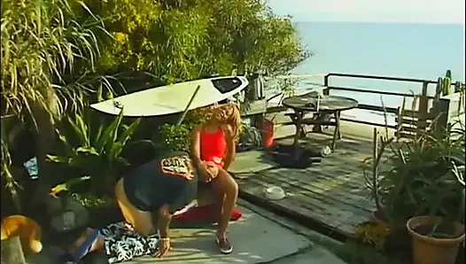 Dövmeli siyah amcık bahçede sikişiyor... Memelere boşalma