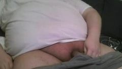 Hombre gordo se masturba viendo sexy bbw camgirl