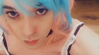 Horny Blue Haired Bunny Girl